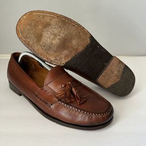 Cole Haan Pinch Tassel Loafers Mens Size 11D Brown Leather Dress Shoes‎